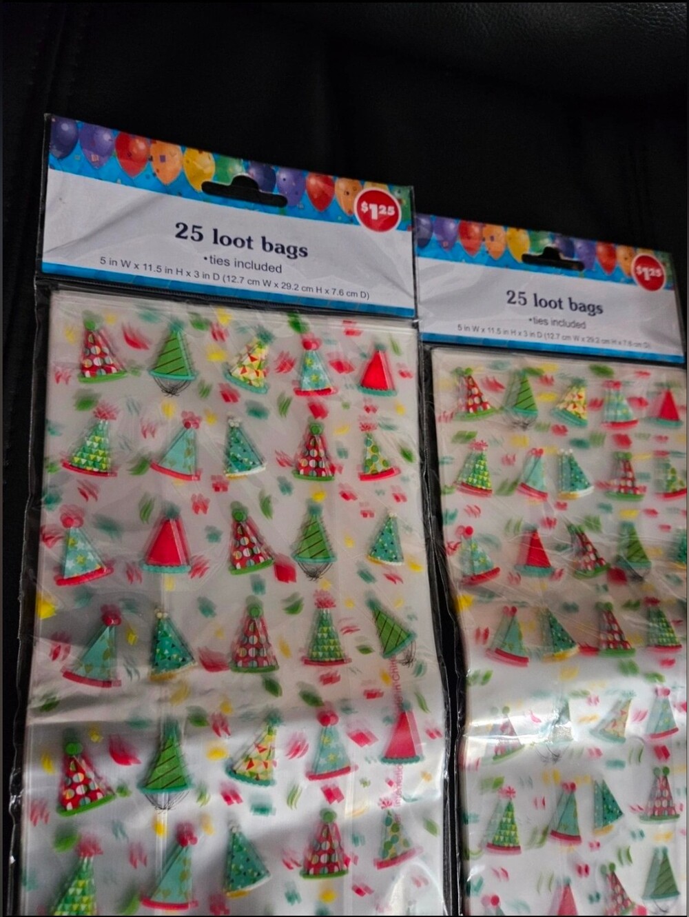 Party Hat Loot Bags Multicolor - 50 Bags
